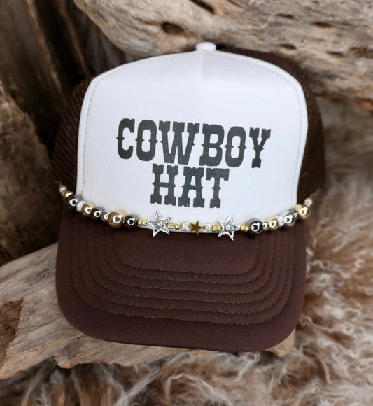 TRUCKER CAP Cowboy Hat Brown