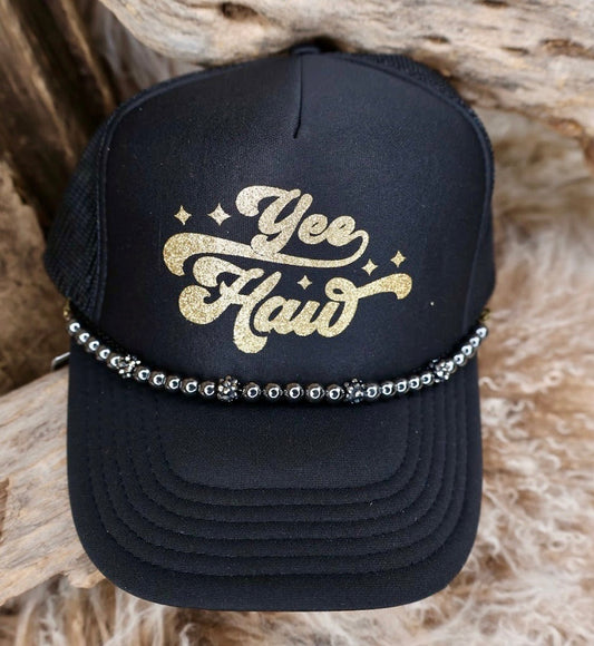 TRUCKER CAP Yee Haw BlackGold