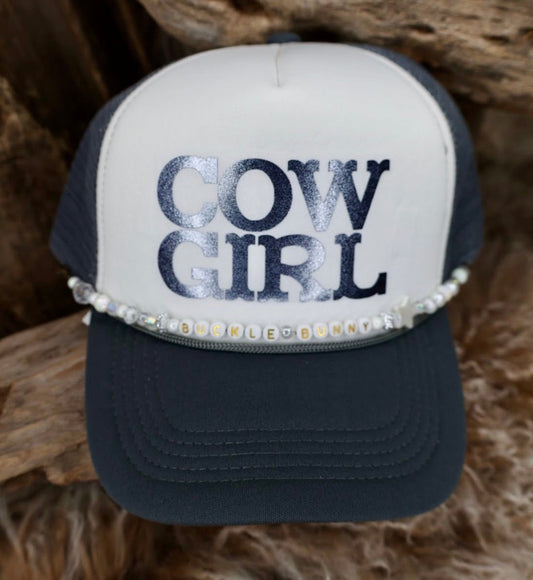 TRUCKER CAP CowGirl SilverGrey