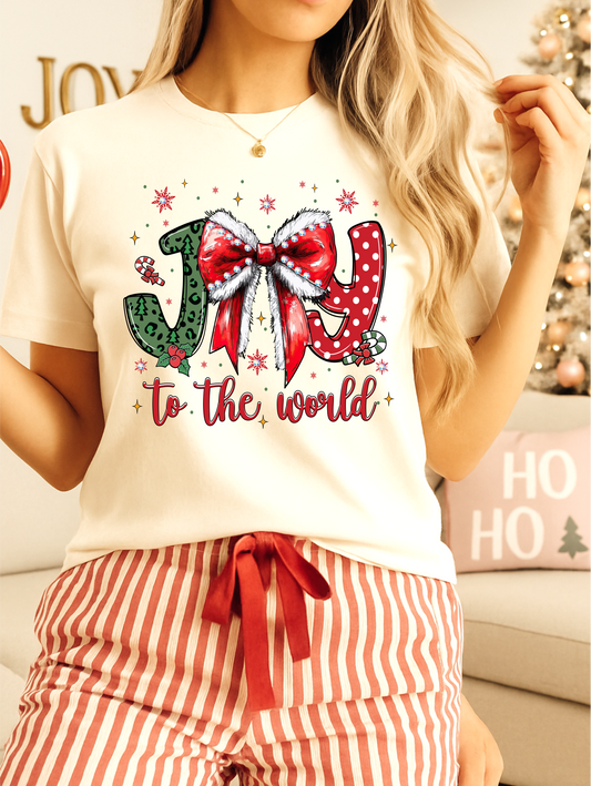Joy to the World Red Graphic Tee