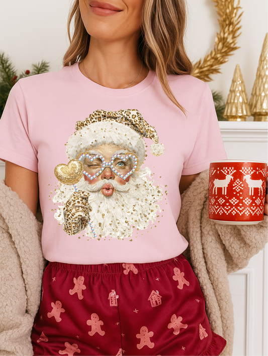 Leopard Santa Graphic Tee