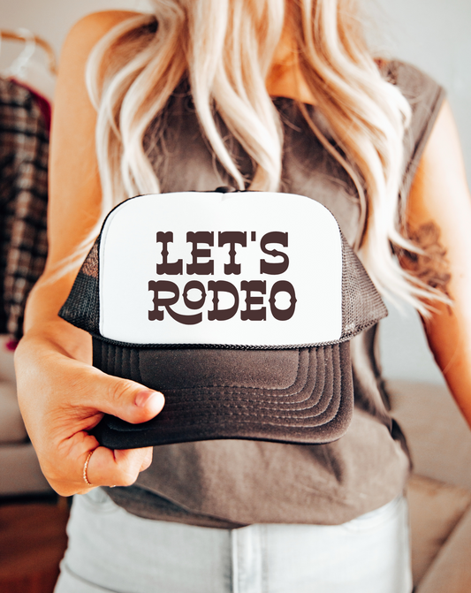 Let's Rodeo TRUCKER CAP BWNWHT