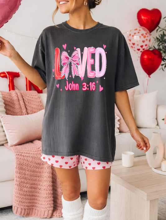 Loved Grey Graphic Tee