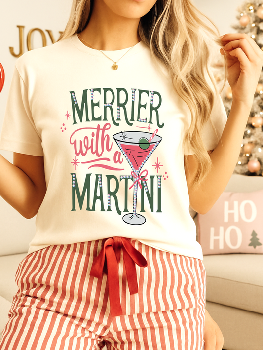 Merrier with a Martini Graphic Tee
