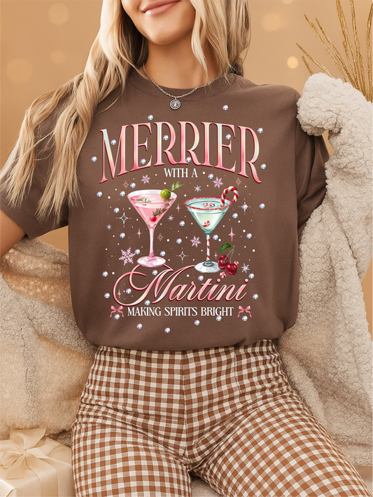 Merrier with a Martini Graphic Tee