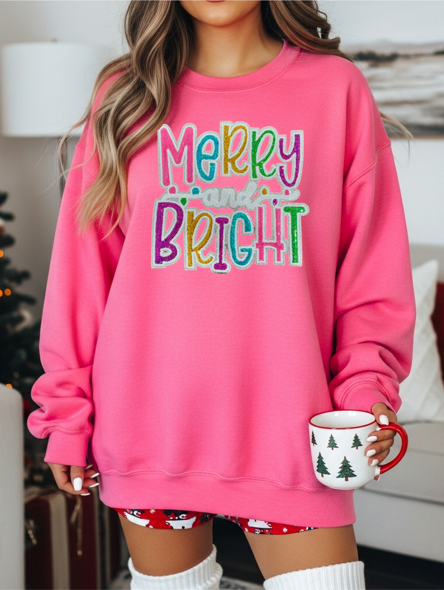 Merry and Bright Patch Crewneck