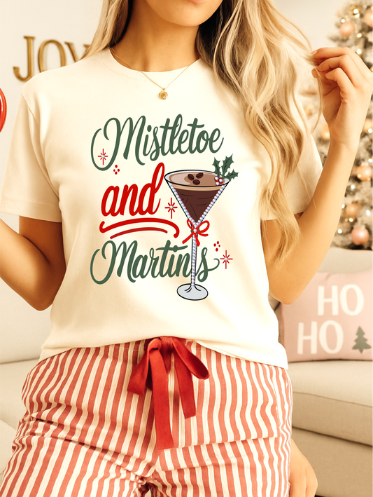 Mistletoe and Martinis Graphic Tee