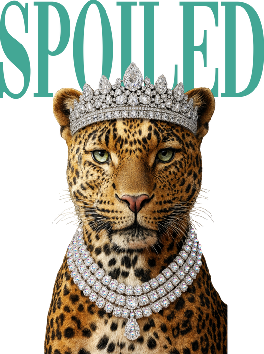 Spoiled Leopard Mom Crop Crewneck
