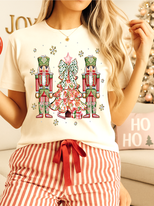 Nutcracker Christmas Tree Graphic Tee