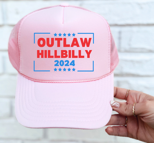 Outlaw Hillbilly 2024 Political Trucker Ballcap