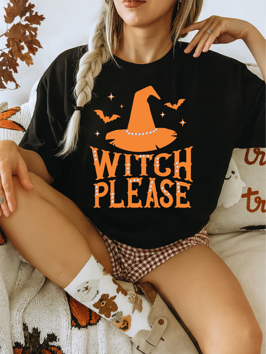 Witch Please Orange Graphic Tee