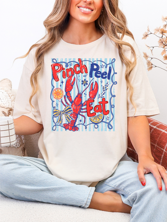 Pinch Peel Eat Crystal Cream Graphic Tee