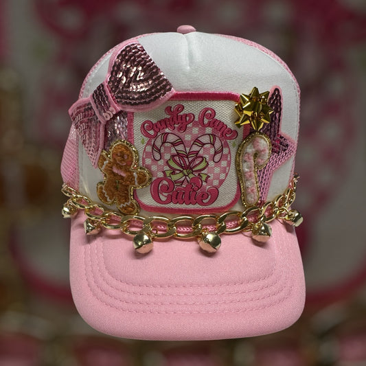 Candy Cane Cutie Christmas Trucker Ballcap