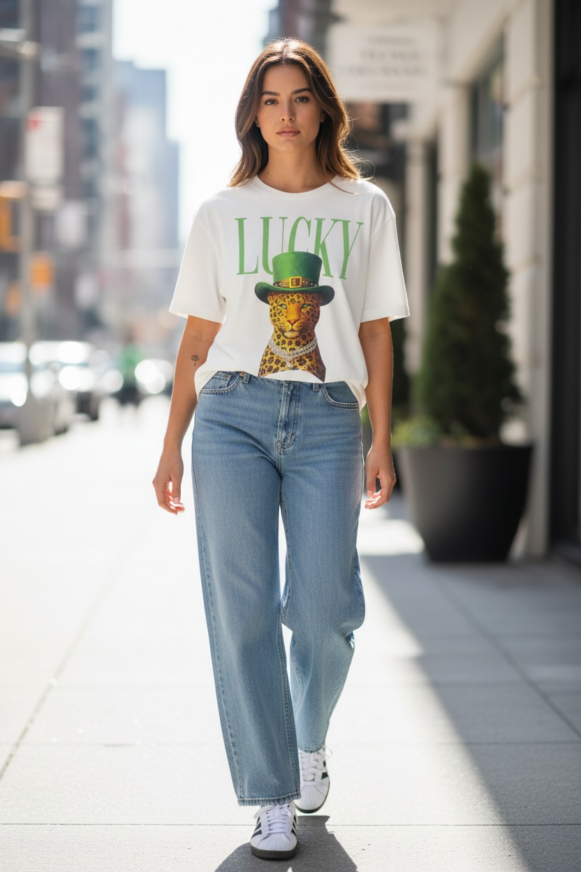 Lucky Leopard Graphic Tee