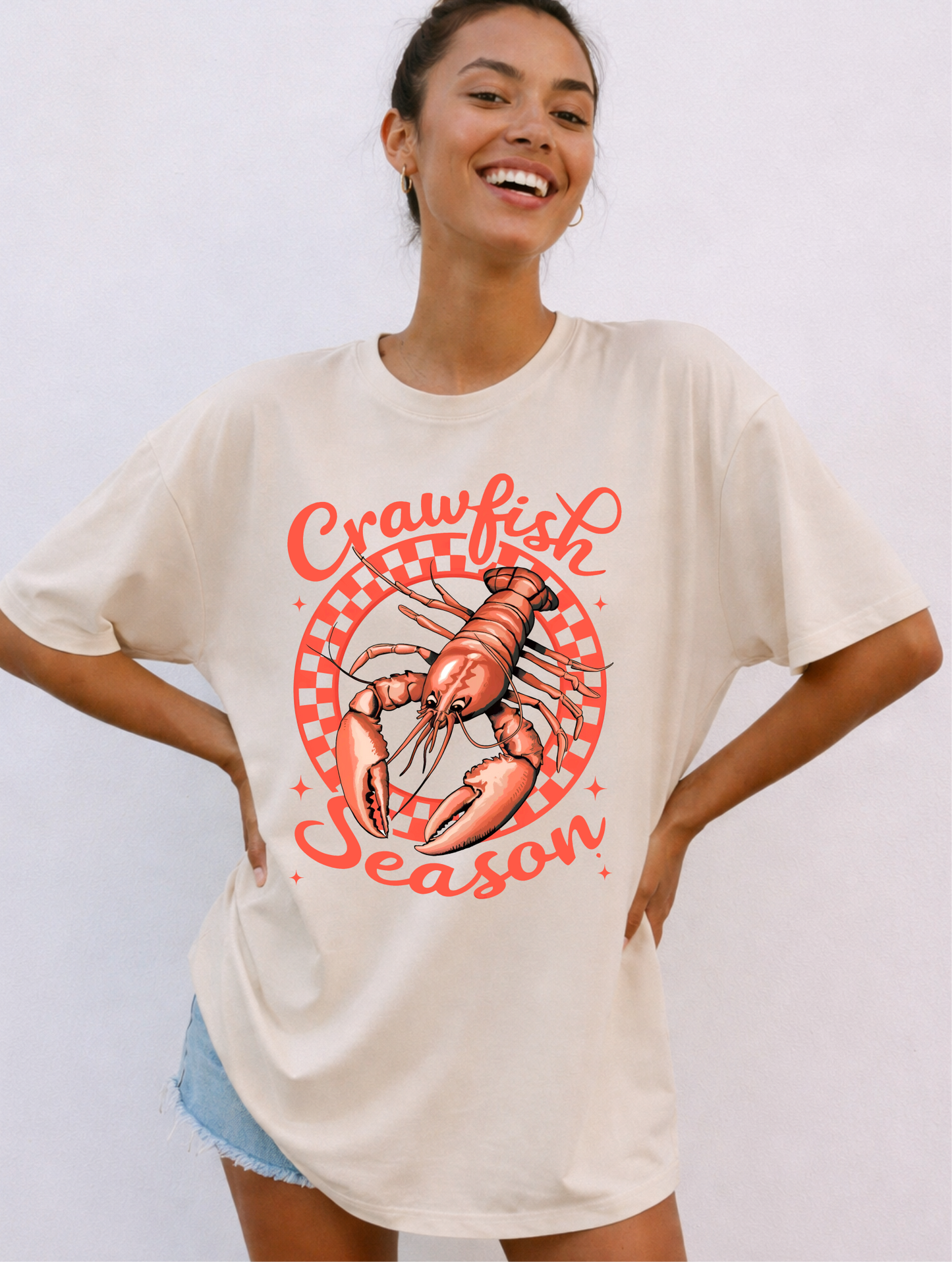 Crawfish Season Cream Graphic Tee