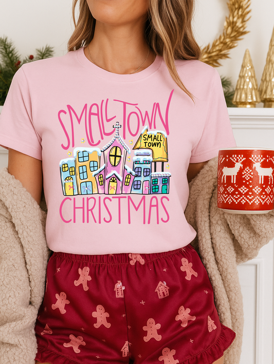 Small Town Christmas Crystal Graphic Tee