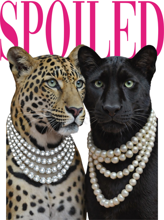 Spoiled Double Leopard Graphic Tee