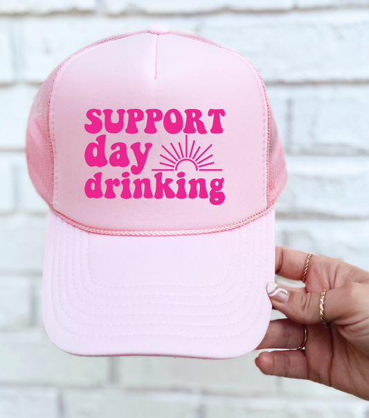 Support Day Drinking TRUCKER CAP LTPNK