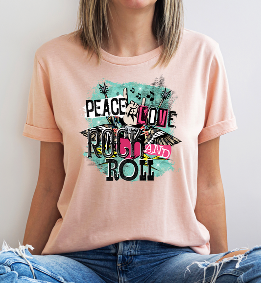 GRAPHIC TEE 350LP Peace Love Rock and Roll