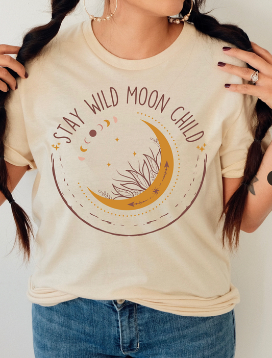 GRAPHIC TEE 336C Stay Wild Moon Child