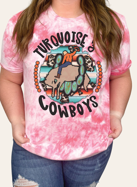 GRAPHIC TEE 32 Turquoise & Cowboys