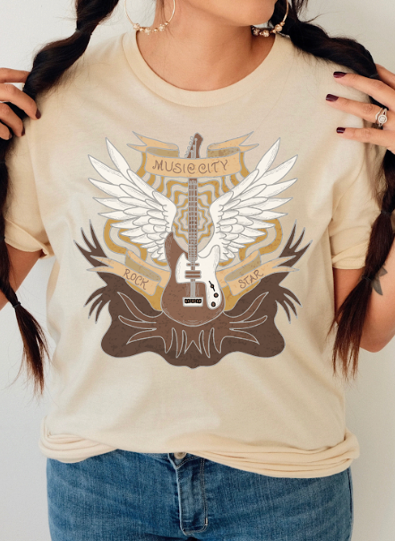 GRAPHIC TEE  368C Music City Rock Star