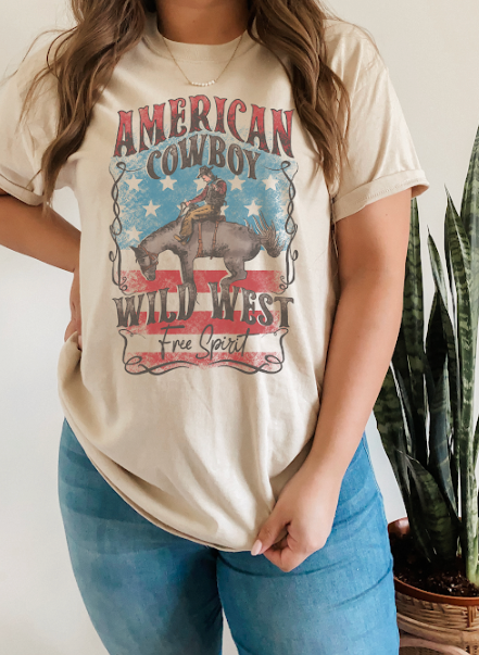 GRAPHIC TEE 372S American Cowboy Wild West