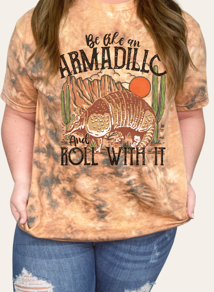 GRAPHIC TEE 375DH Be Like an Armadillo and Roll with It