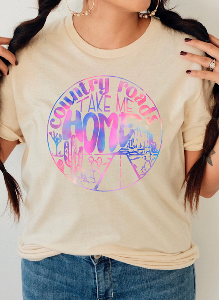 GRAPHIC TEE 380C Country Roads take me Home