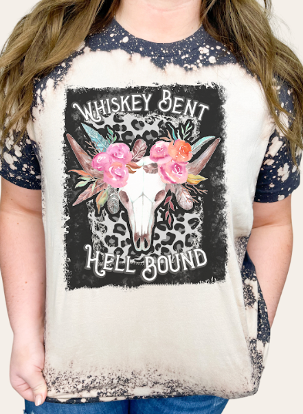 GRAPHIC TEE 430DG Whiskey Bent Hell Bound