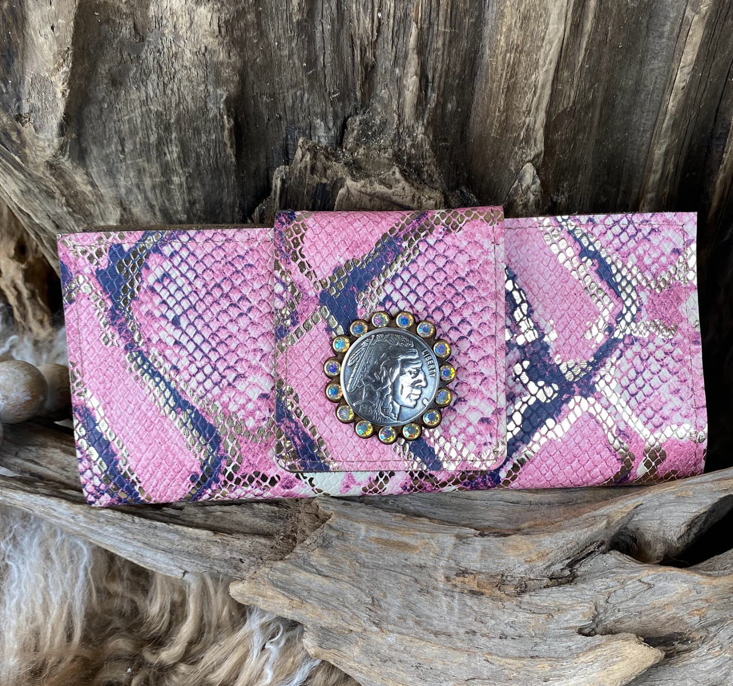 ROWDYRANCH Large Wallet with Concho 881