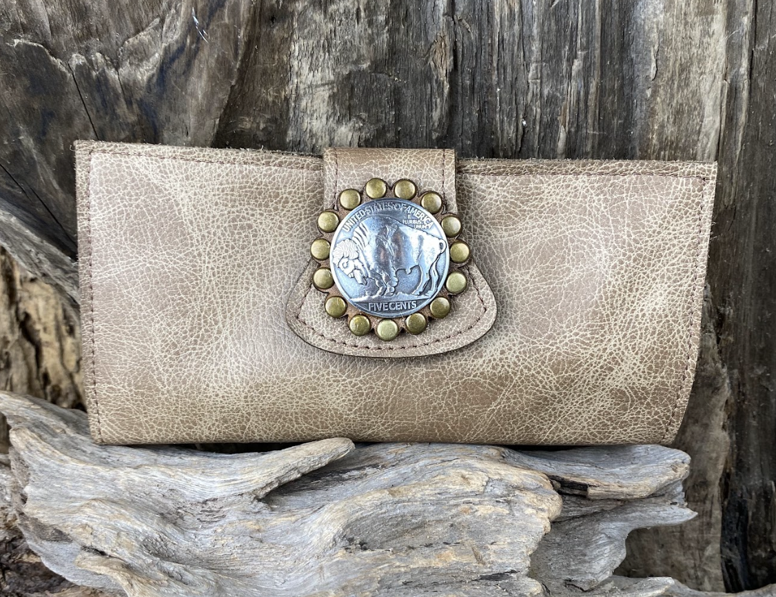 SunsetRidge Small Wallet with Concho Marble