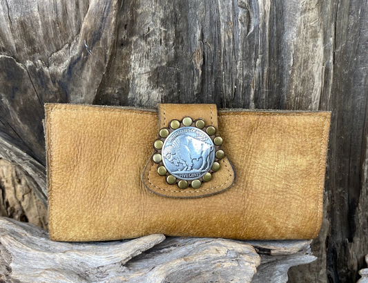 SunsetRidge Small Wallet with Concho Tan