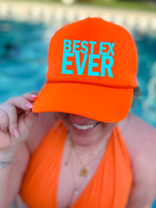 Best Ex Ever Neon Orange Trucker Hat