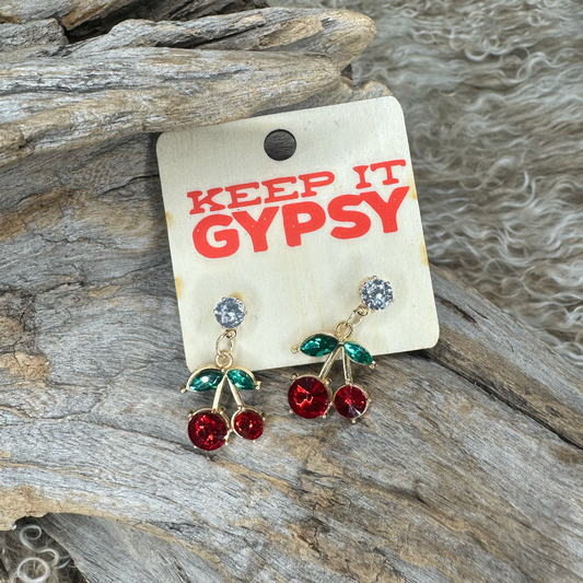 Cherry Crystal Earrings