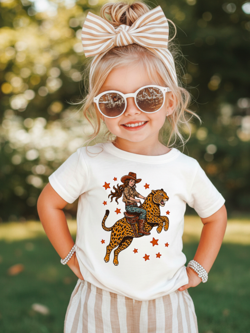 Leopard Cowgirl Graphic Tee
