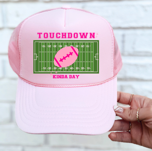 Touchdown Pink Football Trucker Ballcap