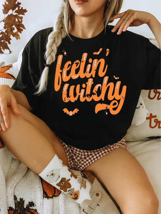 Feelin Witchy Black Graphic Tee