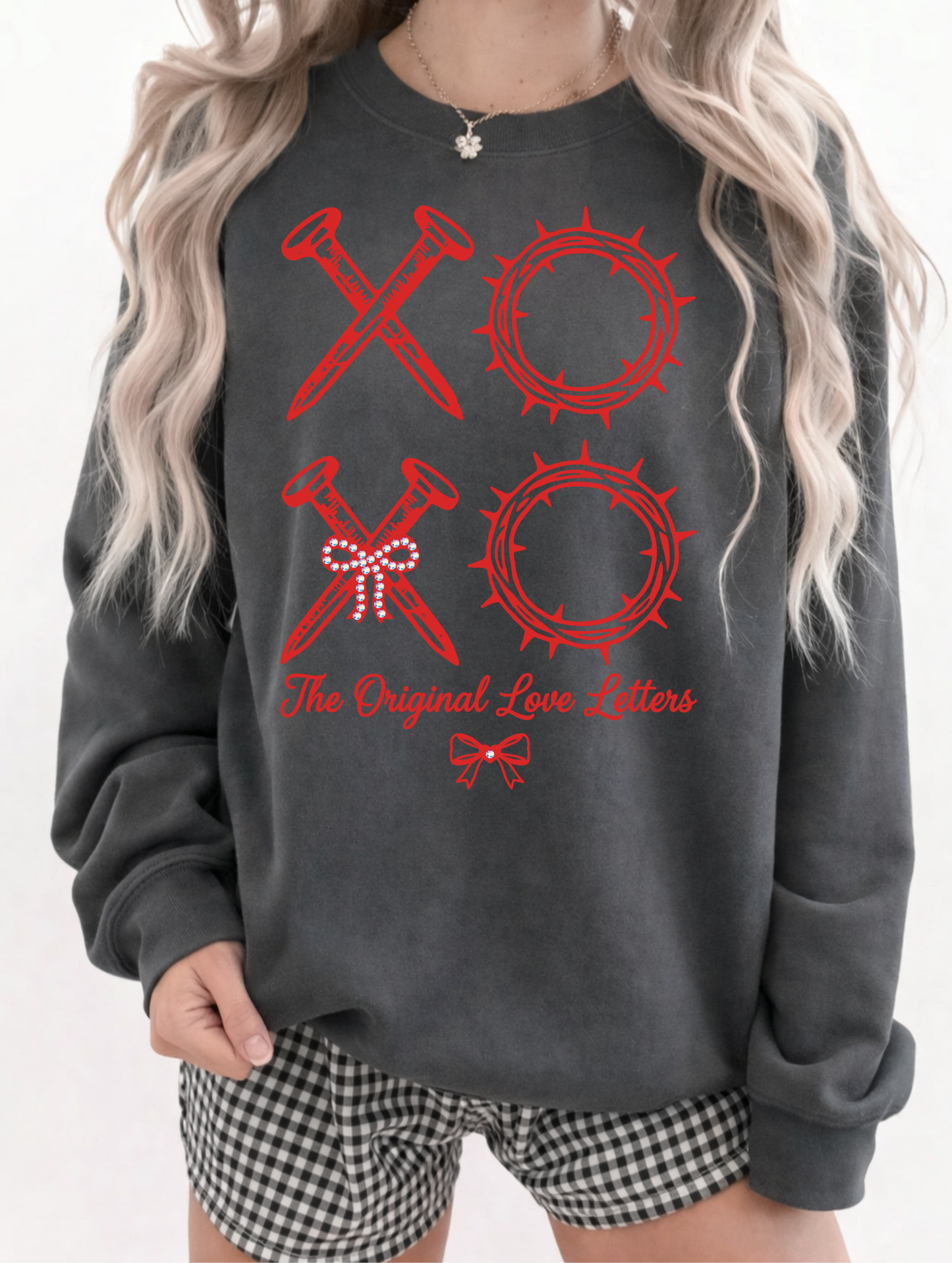 XOXO Grey Crewneck