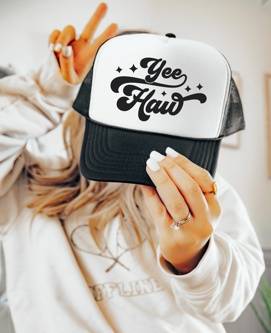 Yee Haw TRUCKER CAP BLKWHT