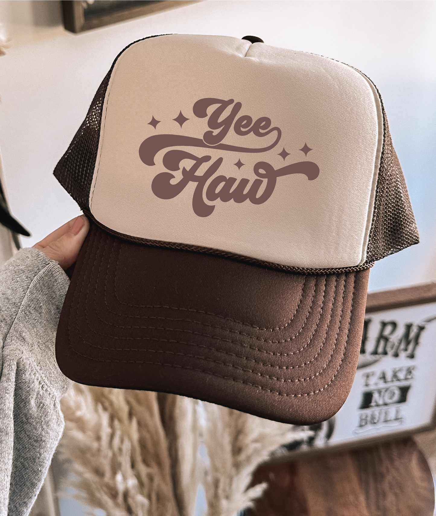 Yee Haw TRUCKER CAP BWNTAN