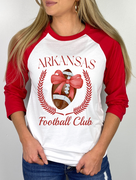 Arkansas Football Club Mascot Raglan Graphic Tee