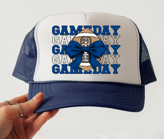 Gameday Football with Bow Mascot Trucker Ballcap