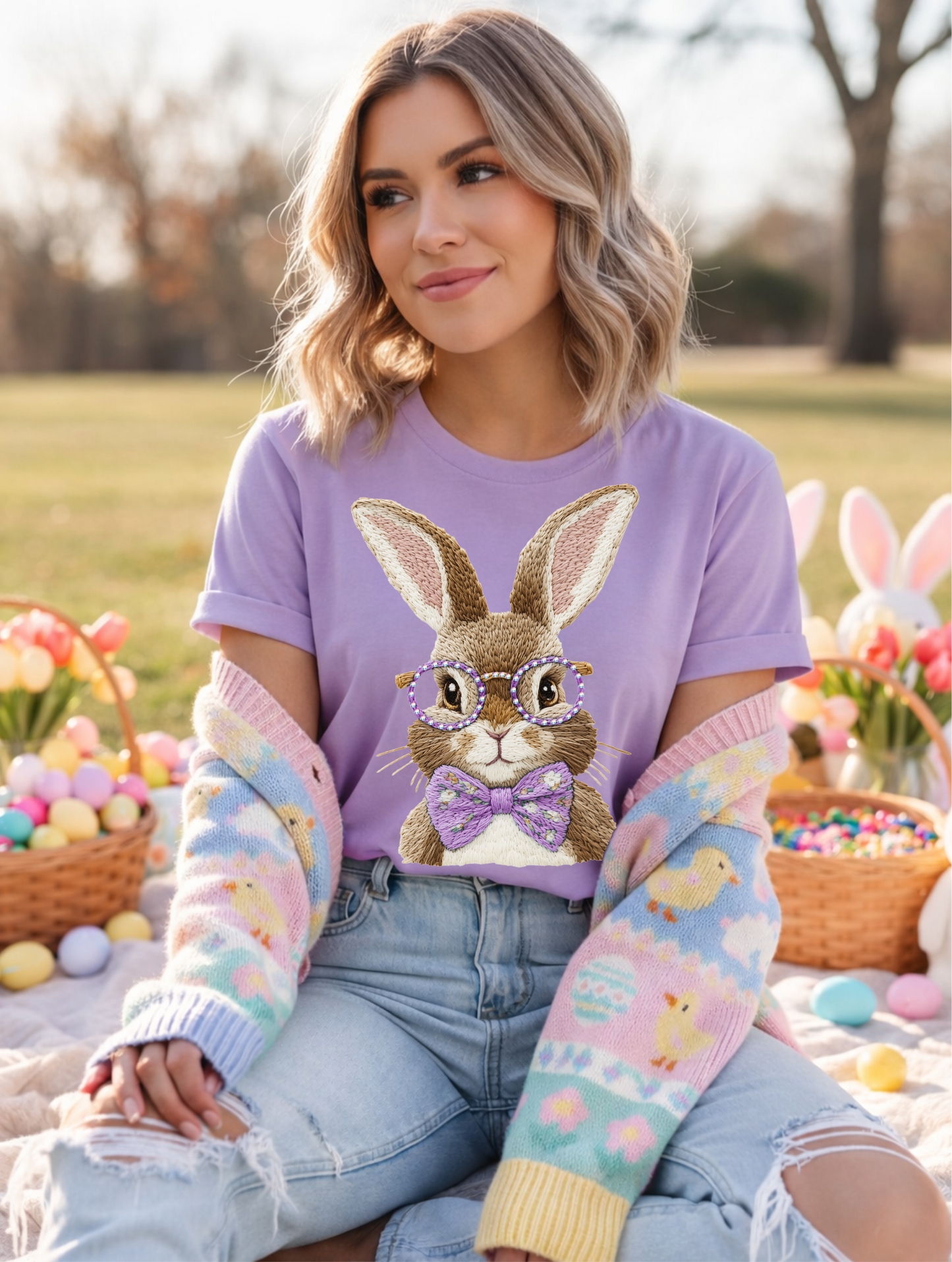 Lavender Bunny Graphic Tee