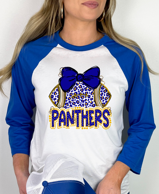 Panthers Mascot Raglan Graphic Tee