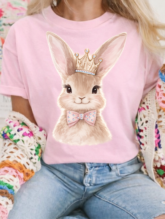 Princess Bunny Light Pink Graphic Tee